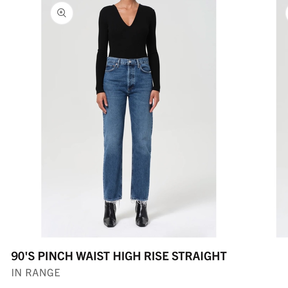 Agolde 90's Pinch Waist High Rise Jeans - Blue